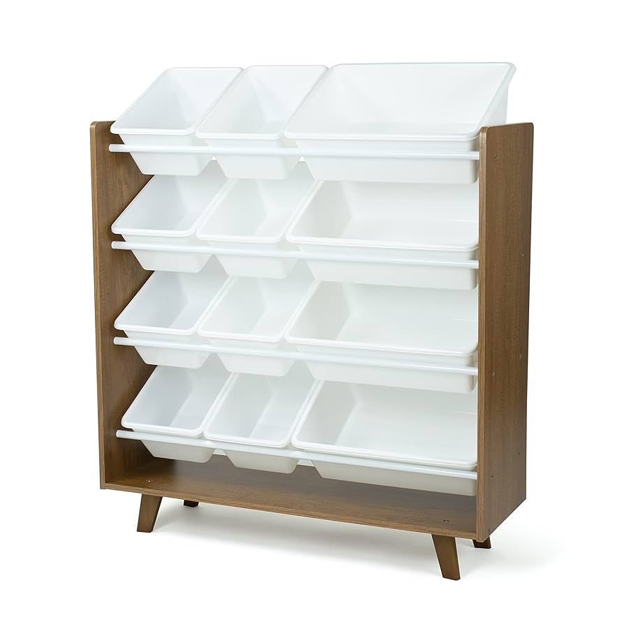 ハンブル クルーおもちゃ収納ラック ウッド グレー/ホワイト 高さ71cm 収納 Amazon.co.jp: HumbleCrew ハンブルクルー(Humble Crew